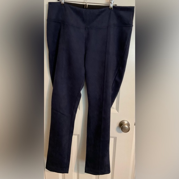 Andrew Marc Pants - Classic Blue Faux Suede Slacks